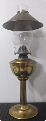 Brass Railway Lamp w/ Shade